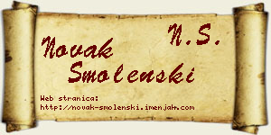 Novak Smolenski vizit kartica